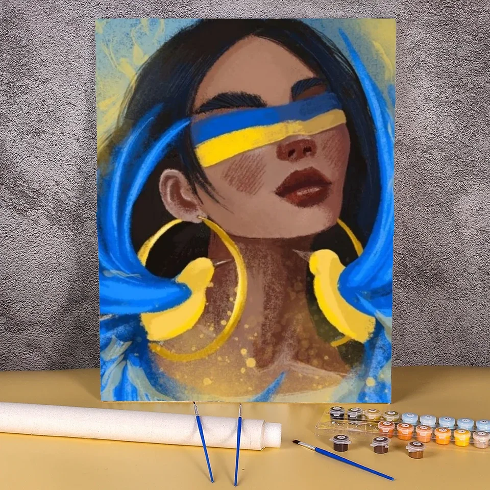 アクリル画　室内　838 リビングルームの壁,絵,着色,番号によるアクリル画 - AliExpress