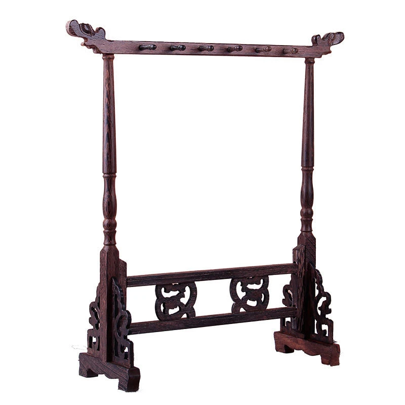 Chinese Calligraphy Brush Stand Wenge Wood Brushes Penholder Traditional Painting Brush Holder 8-24 Hangers Calligraphy Pen Rack chinese calligraphy brush stand wenge wood brushes penholder traditional painting brush holder 8 24 hangers calligraphy pen rack