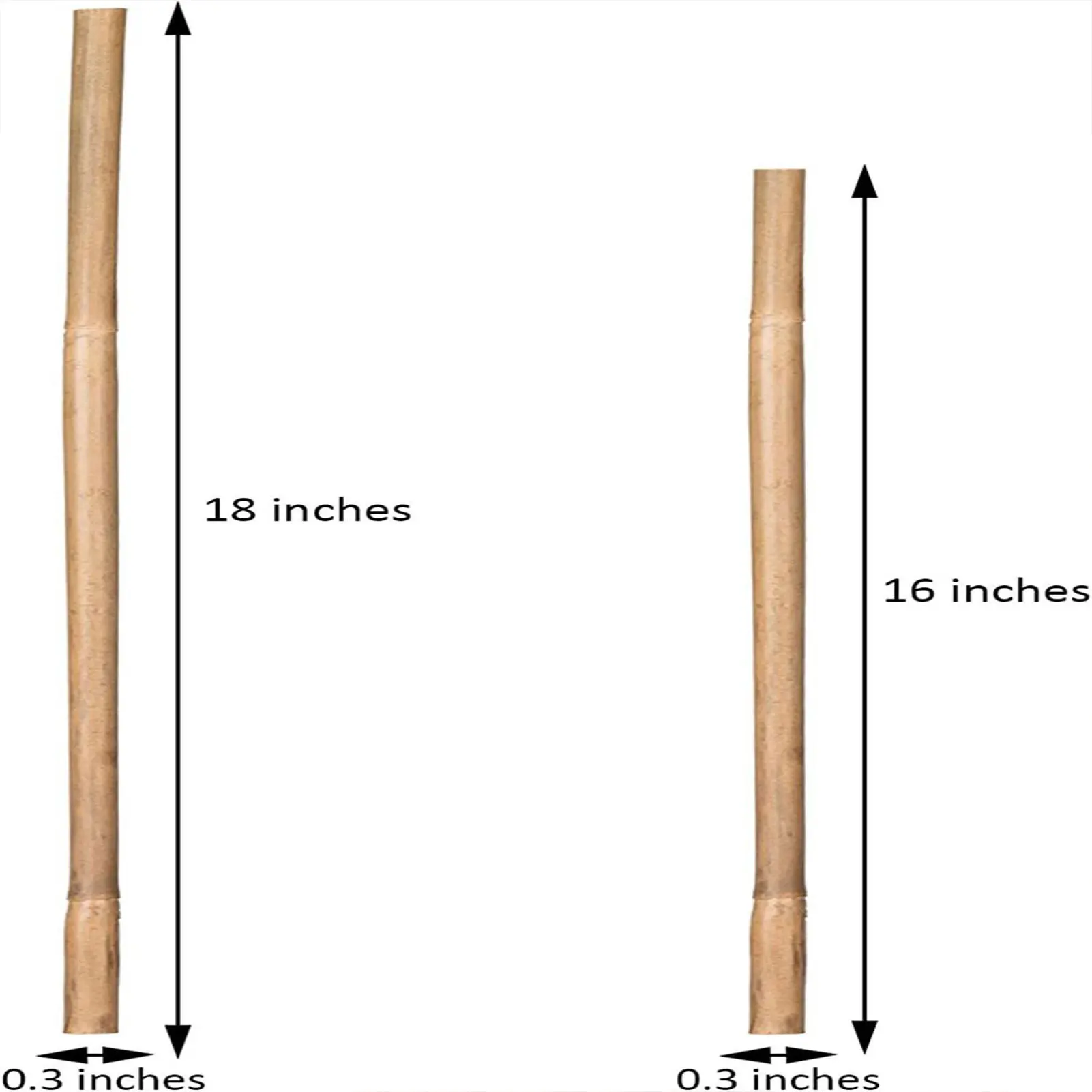 Plants Bamboo Stakes Poles 20 Pcs for Supporting Stems Vines