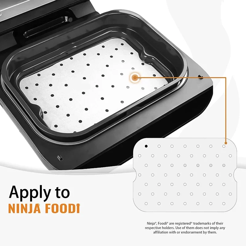 Air Fryer Liners Air Fryer Parchment Paper for FG551 Ninja Foodi Smart XL 6-in-1 Indoor Grill Non-stick Perforated Airfryer Liner Baking Tools
