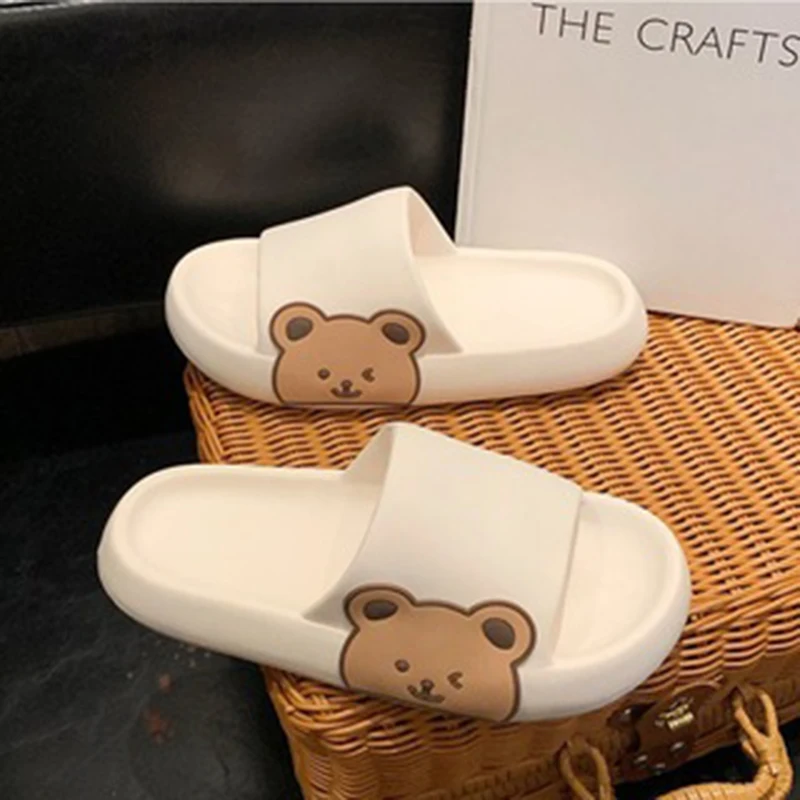 Neue Plattform Badezimmer Hause Frauen Mode Weiche Sohle Eva Indoor Sandalen Rutschfeste Flip Flop Männer Hausschuhe_voghion.com