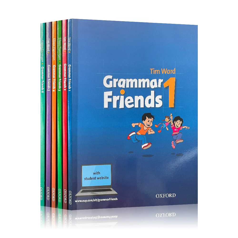 6 Books Grade 1-6 Oxford Grammar Friends In English For Kids Learn English Reading Picture Book Primary School Workbook Textbook 6