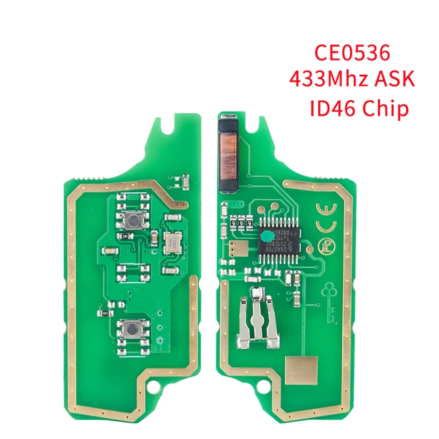 KEYYOU รีโมทกุญแจรถแผงวงจร 2/3 ปุ่มถาม FSK Fob สําหรับ Peugeot 407 407 307 308 607 สําหรับ Citroen C2 C3 C4 C5 CE0536 CE0523 3