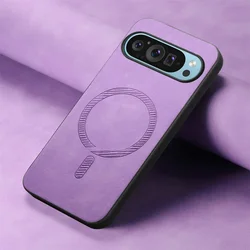 Luxury Leather Magnetic Phone Case - Shockproof and Stylish Cover for Google Pixel 10 Pro XL (PURPLE)