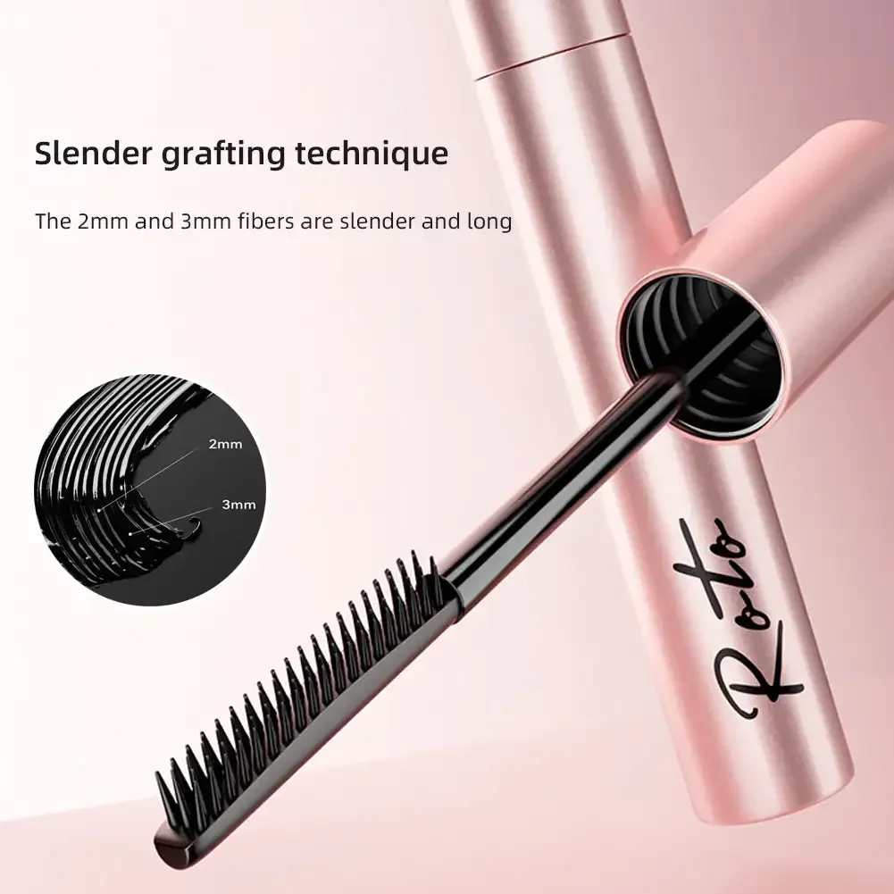 Black Brown Mascara Waterproof Silk Fiber Matte Mascara Fast Dry Curling Mascara Cosmetic Thick Long Eye Mascara Make Up