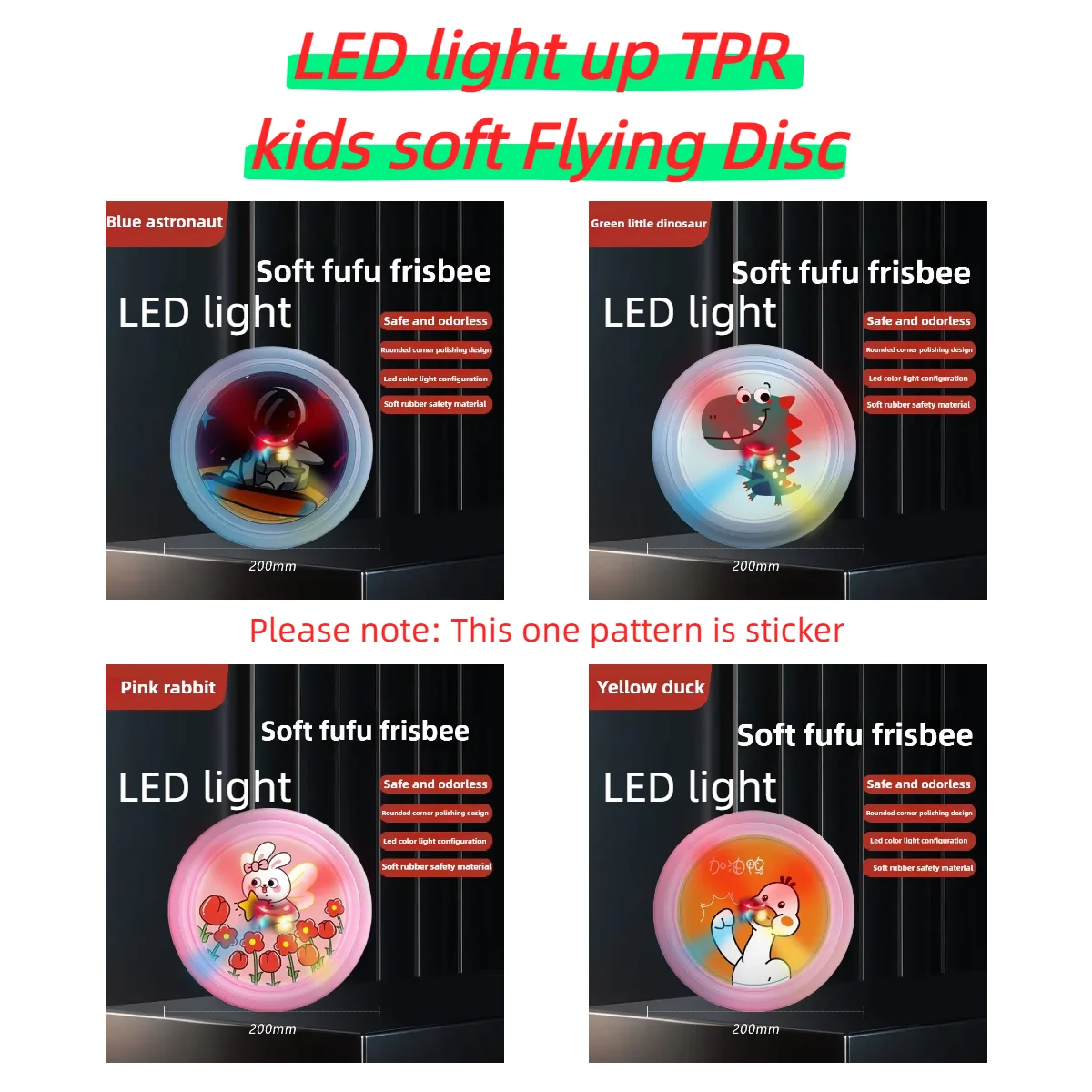 Led Colorful Flying Saucer Outdoor Leisure Toys Portable Game Flying Disc Competitions Sport Led Luminous Beach Disc flying disc