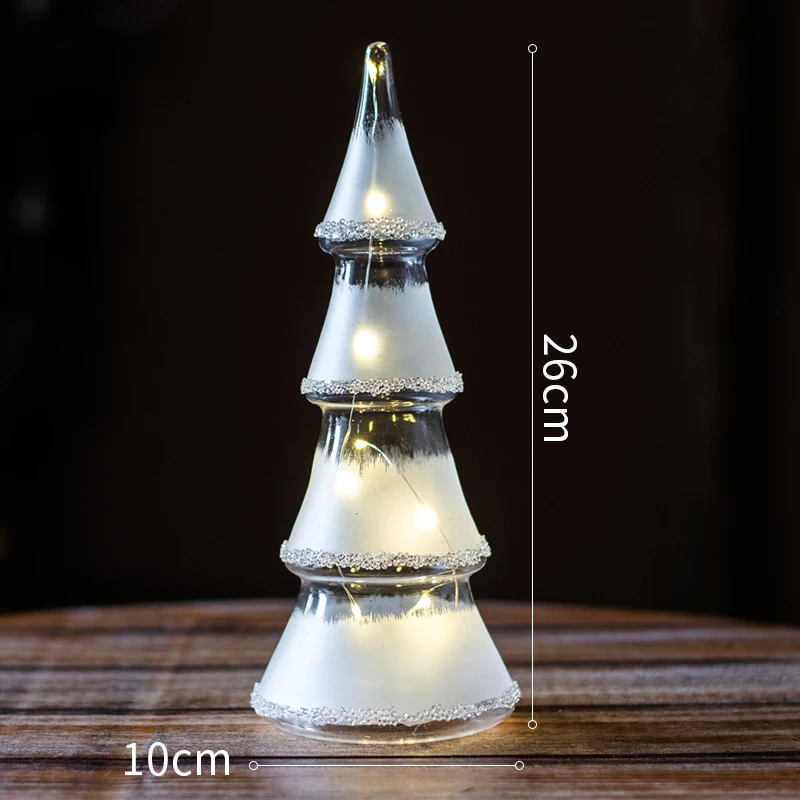 thumbnail image 1 of Christmas Tree Glass Night Light for Home Xmas Romantic Holiday Atmosphere Arbol De Navidad Ornaments LED Luminous Decoration, 1 of 5