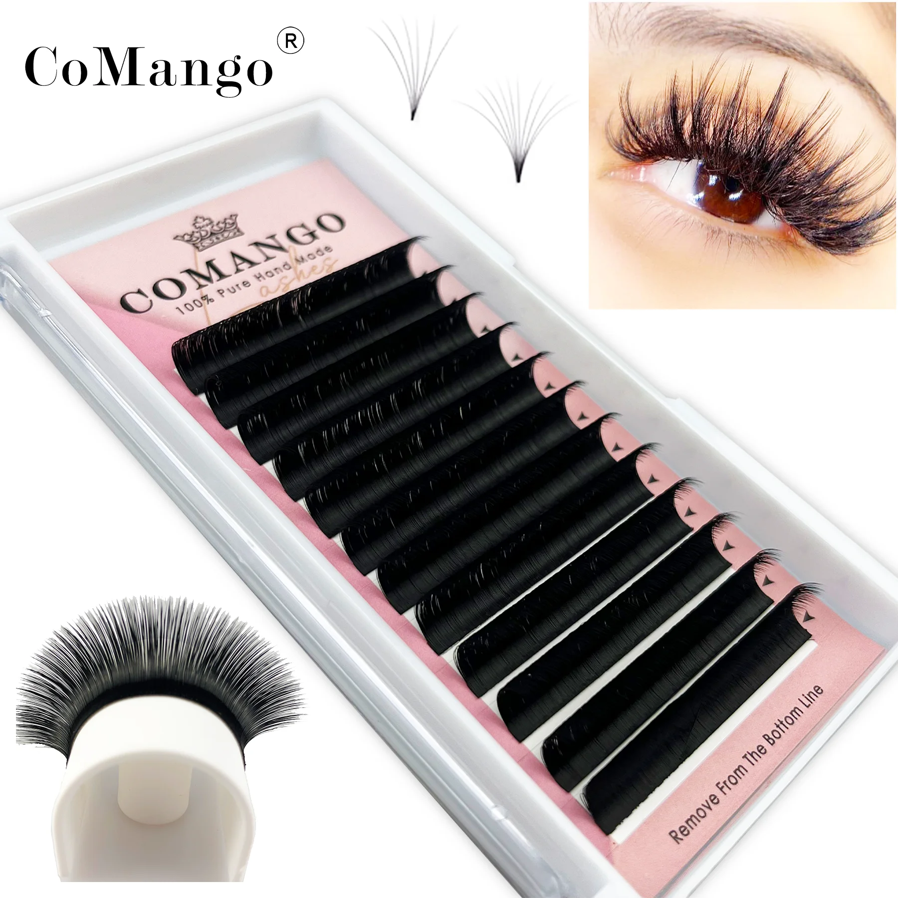 CoMango Easy Fan Lashes Volume Extensions Auto Flowering Rapid Blooming Fan  Easy Eyelashes