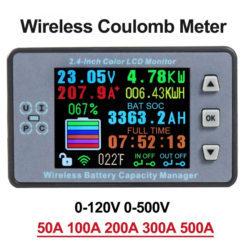 Fafeicy AD112-22 Spannungsstrom-Frequenzmesser – AC60-500V, 0-100A, 20-75 Hz, Digitales 3-stelliges Display