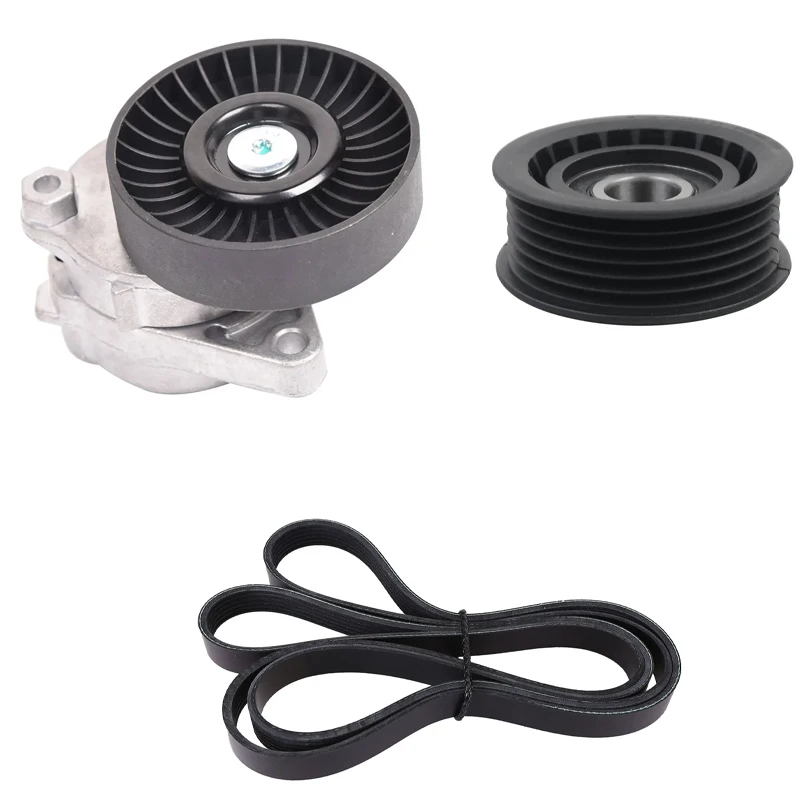 Engine Drive Belt Tensioner Assembly Pulleys Belt For Mercedes-Benz M112 Engine W211 W220 A1122000970 A000919 6PK2390