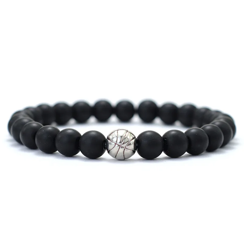 Men Natural Lava Onyx Tiger Eyes Copper Beaded Bracelet