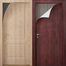 

Nordic Self Adhesive Stickers Wardrobe Waterproof Art Thicken Door Stickers Scratch Wood Grain Kitchen Decor Furniture Films
