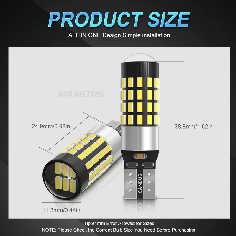 2x T10 LED W5W ĵ LED , 194 168 54 SMD 3014 DRL ڵ Ŭ,  ʺ, ǳ  Ʈ,    
