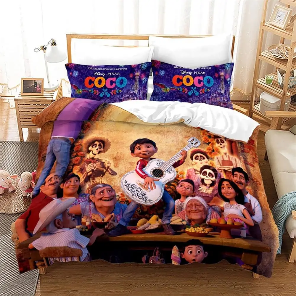 3D Disney Anime Coco Duvet Cover, Children's Bedding Set, HD