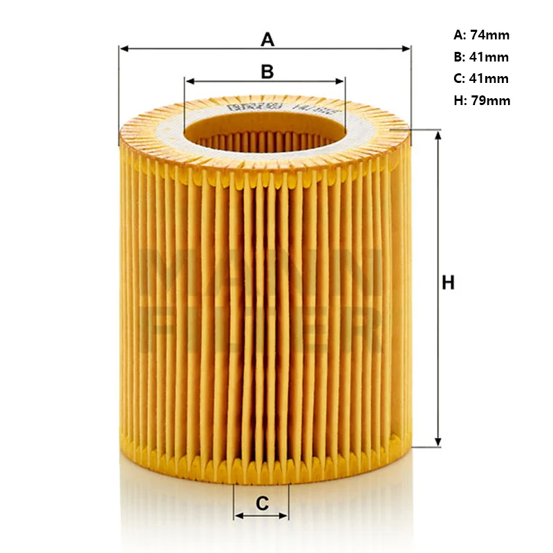 MANN FILTER HU816x Oil Filter Fits BMW Series 1 2 3 4 5(F10 F11 F18) 6 7(E65 E66) X1 X3(E83) X4 X5 X6 Z4 11427541827 11427953129