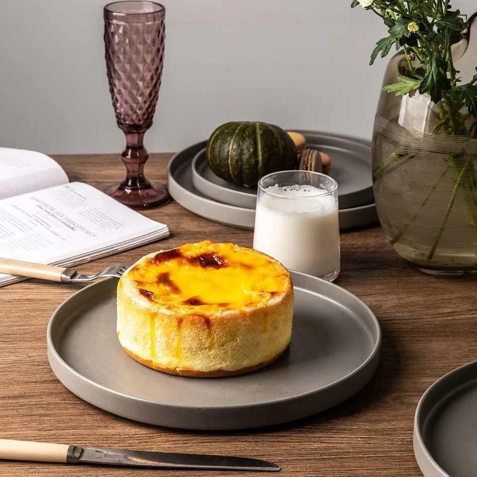 High Edge Gradient Porcelain Dinner Plates Set