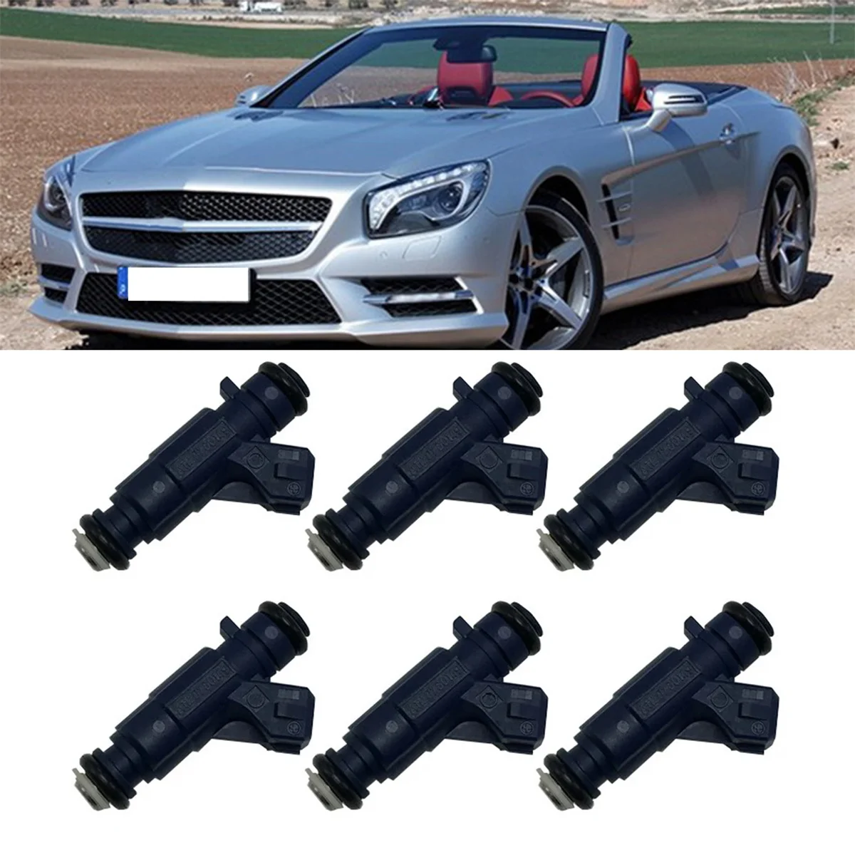 Фото Топливные форсунки A1120780149 6 для автомобилей Mercedes-Benz SLK320 W210 E320 E280 2.8L 3.2L V6 1995-2004 №3