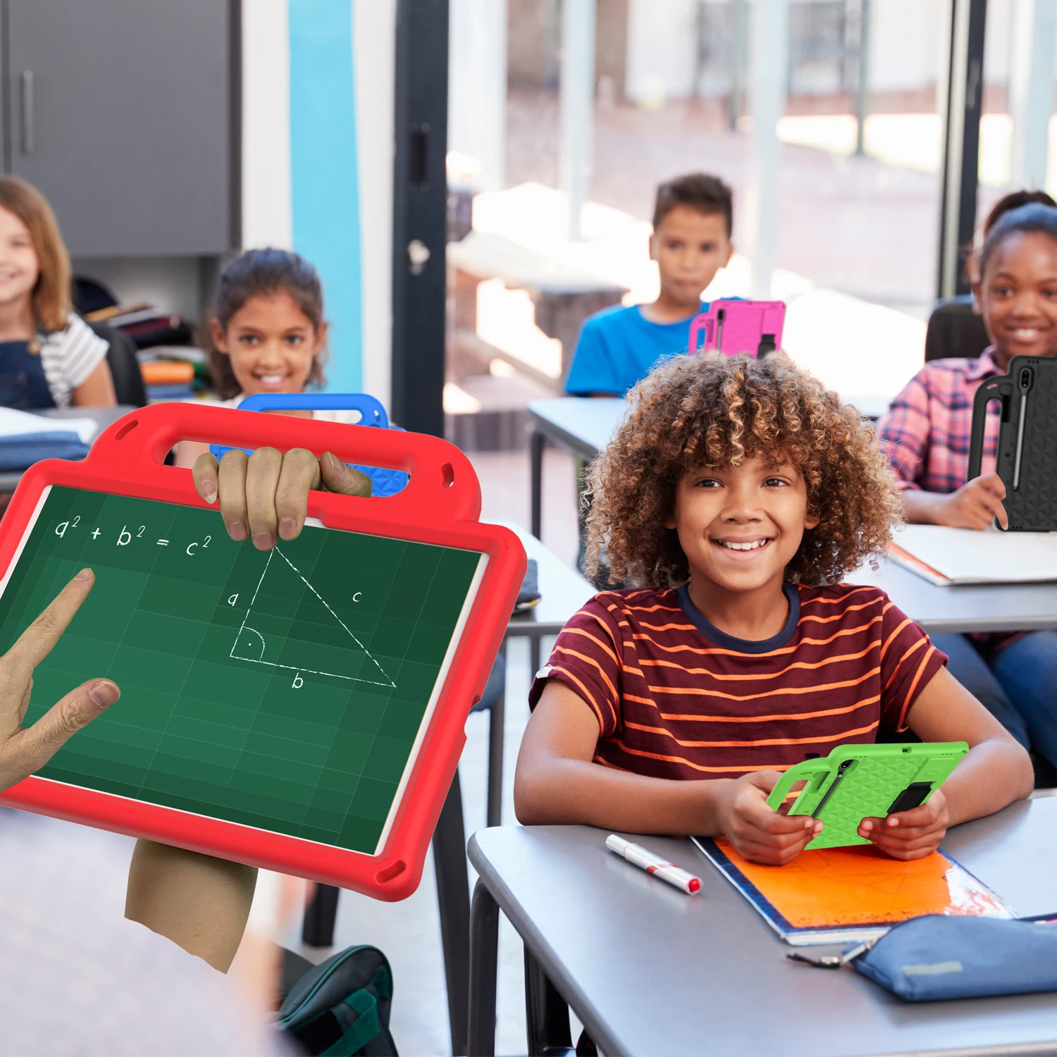 Children's Non-Slip Handle Stand Tablet Case for Kindle Fire HD Series