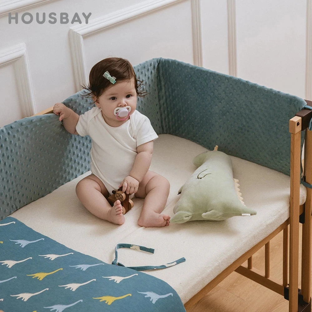 1.8M baby bumper bed protector crib side winter warm baby bedding set anti-collision crib bumper washable cotton velvet crib bumper