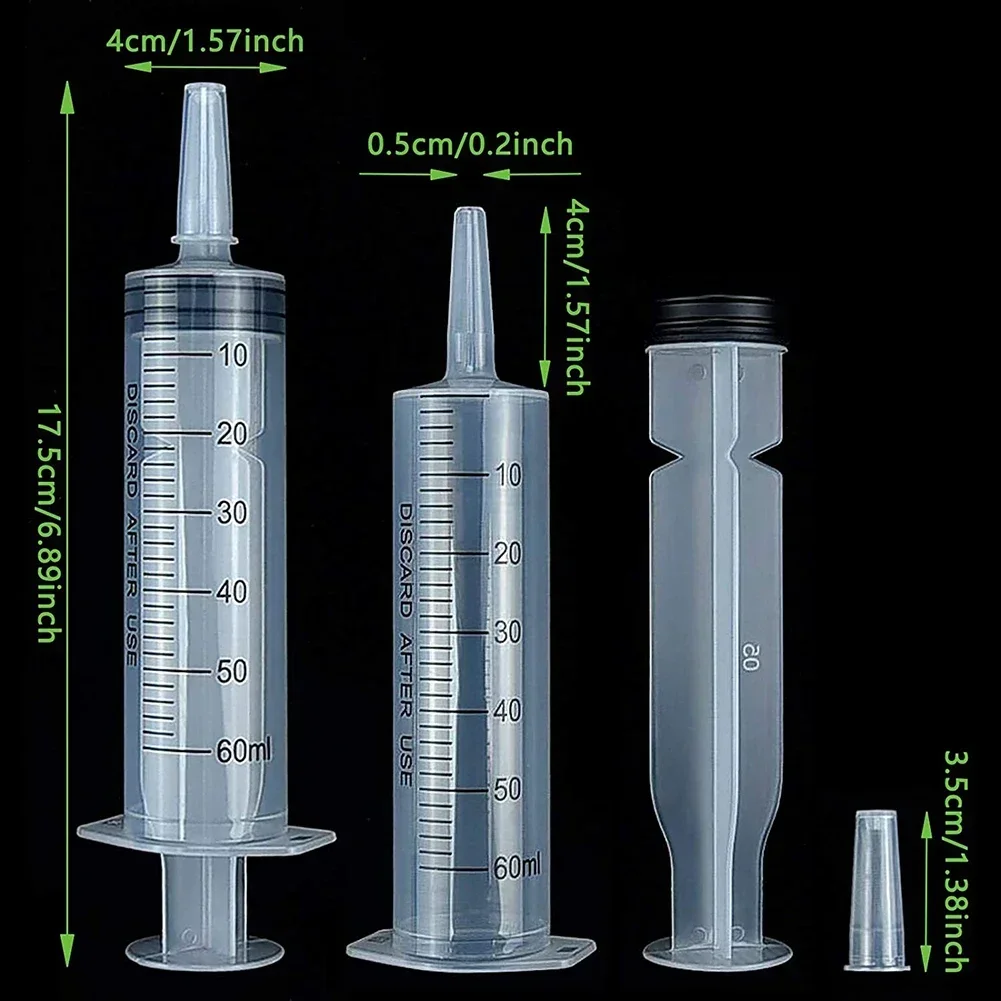 Nutrient Sterile Glue Filling Enema 60ml Liquid Syringe SyringeHealth Without Needle Watering Refilling for Animal Food Feeding