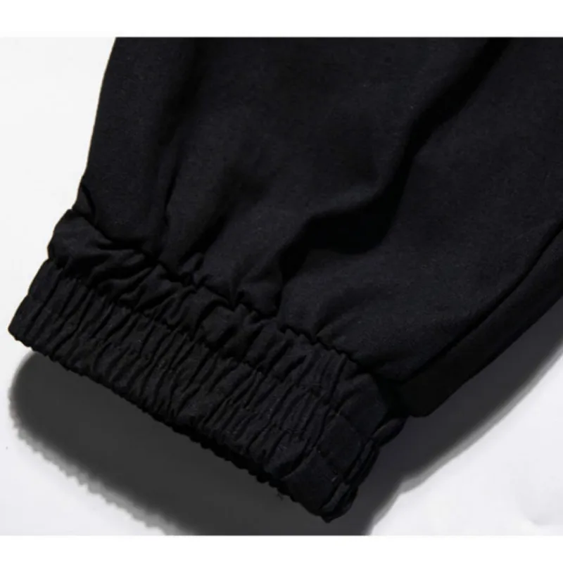 Men Casual Pants Hip-Hop Style Sports Pants Harem Overalls Multi-pocket Ribbon Casual Streetwear men casual pants