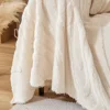 Tuffed Fleece Warm Soft Sofa Towel Geometric Lines Jacquard Mordern Simple Pattern Multiuse Sofa Cover Blanket for Living Room 4