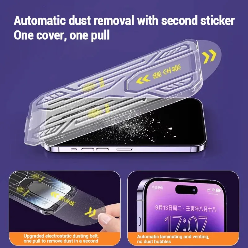 Premium Privacy Screen Protector - 3-Pack 8K Ultra Clear, Dust-Free Tempered Glass