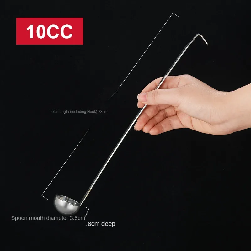 304 Measuring Spoon Stainless Steel Graduated Spoon with Hook Long Handle Gram Milk Tea Measuring kitchen measuring spoons