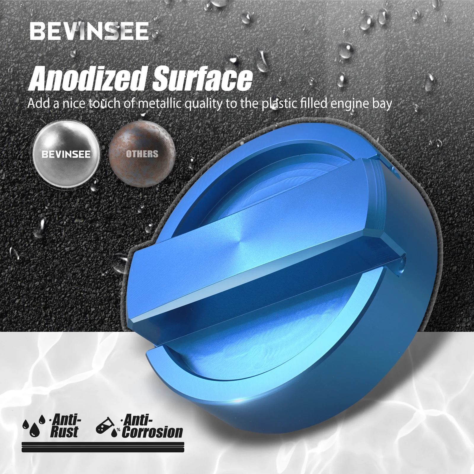BEVINSEE Engine Oil Filler Neck Sealing Cap For BMW E90 E91 E92 E93 E36 E39 E46 E60 E81 E87 F20 F30 X1 E84 X3 X5 Z3 Z4 E85 E86 oil filler cap