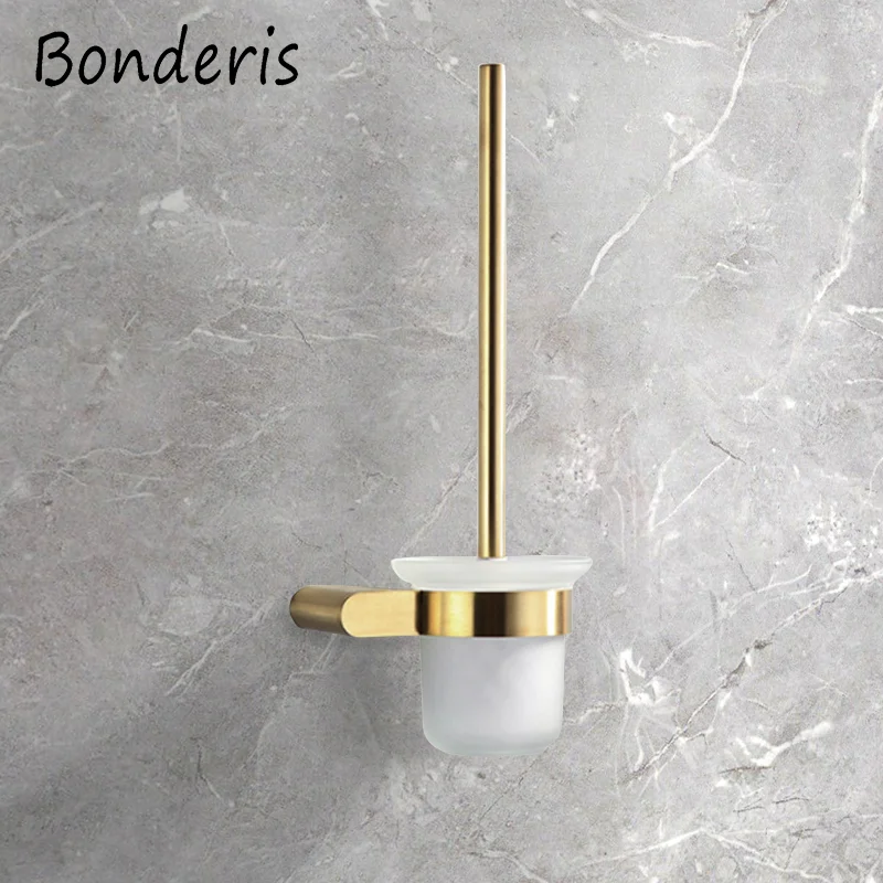 Brushed Gold Bathroom Accessories Hardware Sets 304 Stainless Steel Towel Rack Bar Hook Toilet Roll Paper Holder Cup Soap Holder