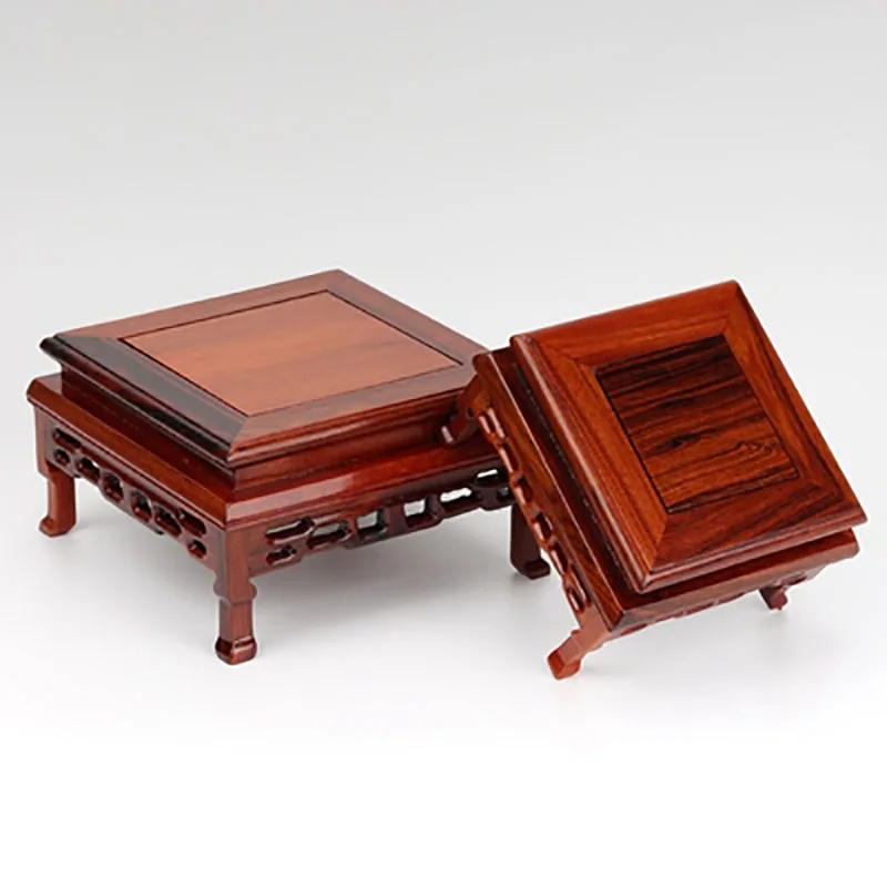 Jade mahogany stone base, carved and other stone base, Handicraft ornaments, Jade base, purple clay pot, square table