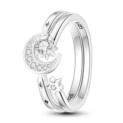 Elegant 925 Silver Zircon Bow Ring - Shimmering Fine Jewelry Gift - 8 (Agate)