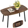 Folding Coffee Table Rustic Small Coffee Tables for Living Room Farmhouse Portable Table 1