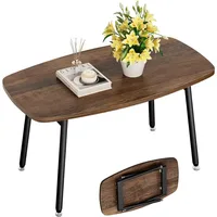 Folding Coffee Table Rustic Small Coffee Tables for Living Room Farmhouse Portable Table 1