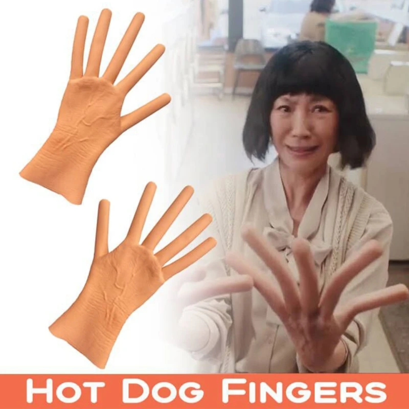 

Evelynn Cosplay Halloween Funny Hot Dog Gloves Funny Cosplay Party Hot Dog
