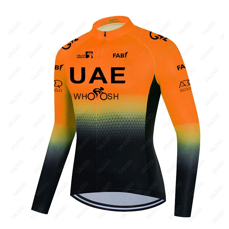 2024 Jersey de ciclismo del equipo de los Emiratos Árabes Unidos para hombre, nueva camiseta de ciclismo de manga larga para primavera y otoño, camisetas para bicicleta de montaña, ropa transpirable p