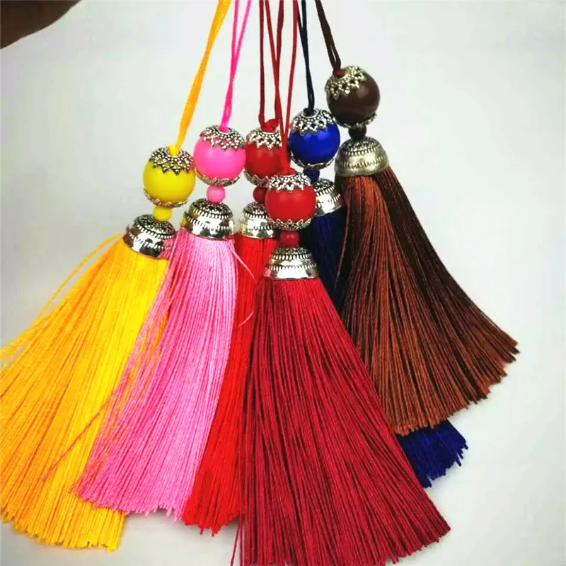 Diy Tassel 5pcs/lot 8cm Multicolor Cotton Silk Cords Brush for Earrings Charm Pendant Fringe DIY Jewelry Making |