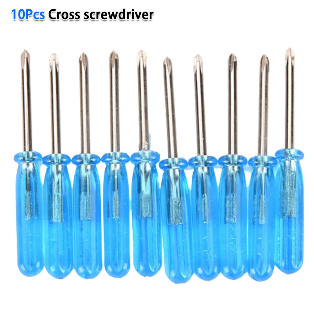 

10Pcs 2.0mm Steel Small Screwdriver Slotted Cross Screwdriver For Repair Disassemble Toys Small Items Hand Tool Accessories