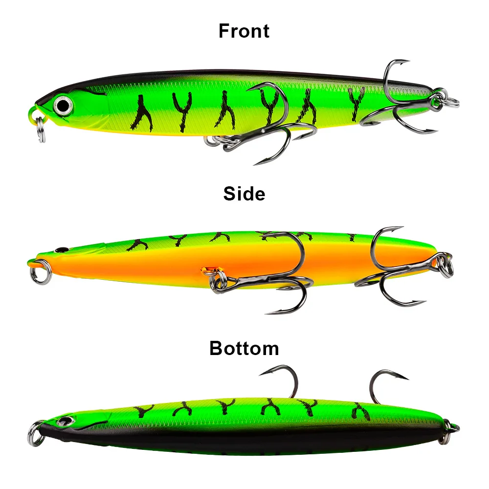 1 Stück Gewichte 10-24g Bleistiftköder Minnow Angelköder Harter Köder Sinkende Wobbler Pesca Isca Künstlicher Harter Köder für Barsch und Hecht – Detail 6