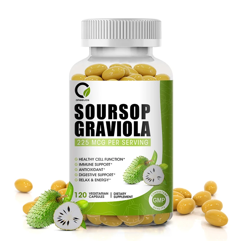 Soursop Graviola Capsules for Cell Support & Regeneration Immune Boost Relax Liver and Sleep Herbal Goodness
