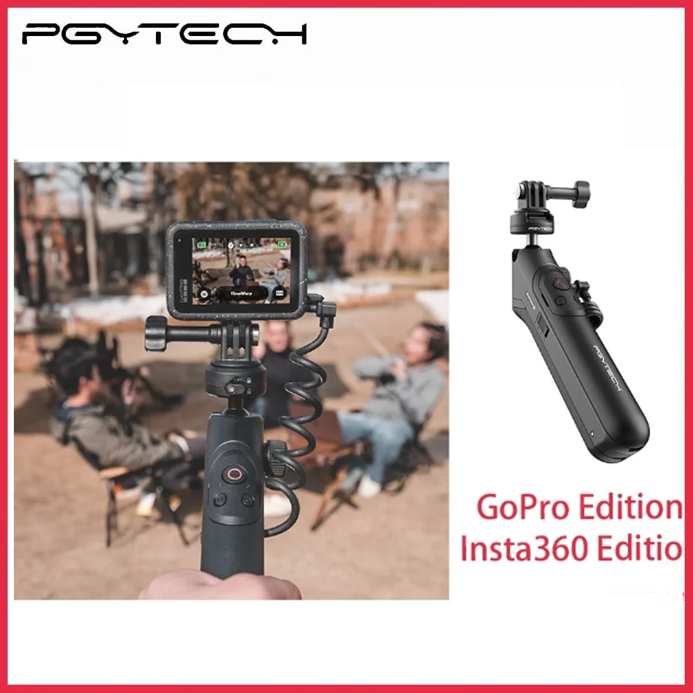 PGYTECH CapLock MantisPod Power Tripod Handheld with Remote Control 4/1 Adapter for Gopro Insta360 Action Camera SmartPhone