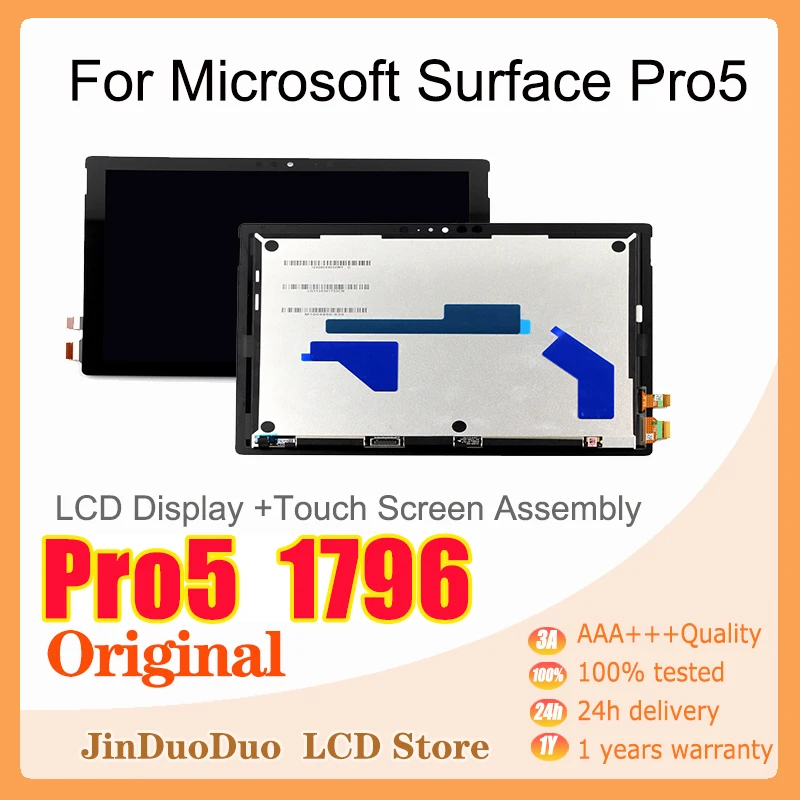 

Original For Microsoft Surface Pro5 1796 LCD Display Touch Digitizer Assembly For Microsoft Surface Pro5 LCD Display Replacement