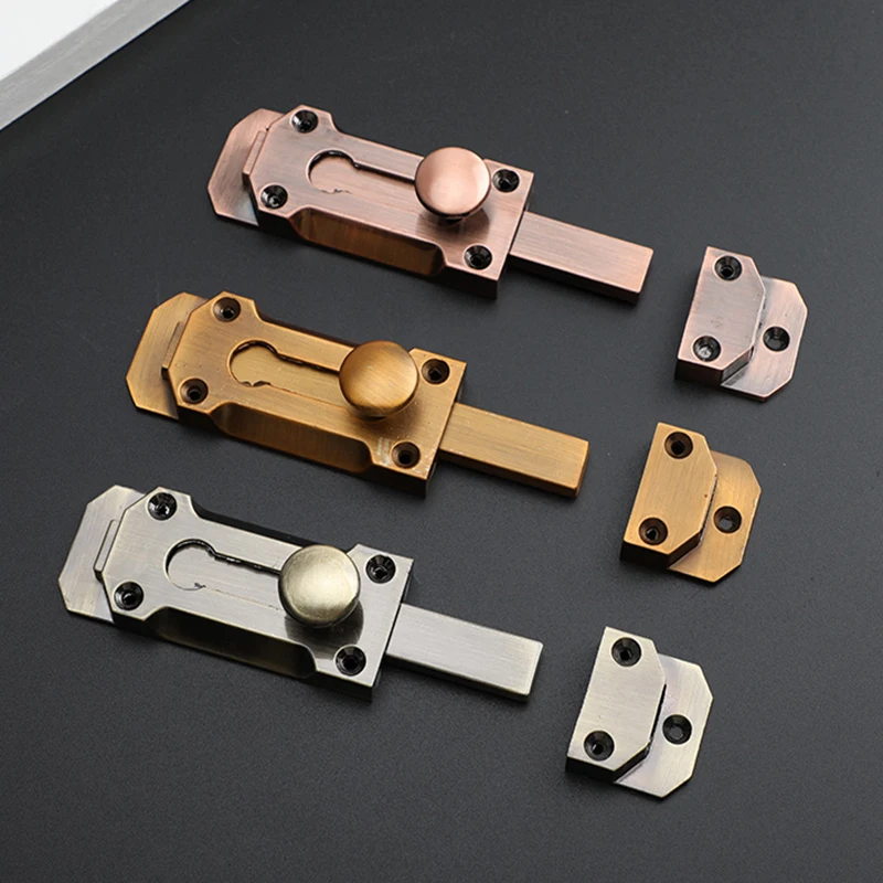 3/4/5 Inch Solid Zinc Alloy Security Dead Bolt Antique Door Slide Latch Lock Heavy Duty Gate Safety Sliding Bolt Latches puerta door latch