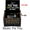 Fix You Wooden Handed Music Box British Famous Band Song Special Musical Gift for Fans Wife Fiancee Birthday Boutique Ornaments 3