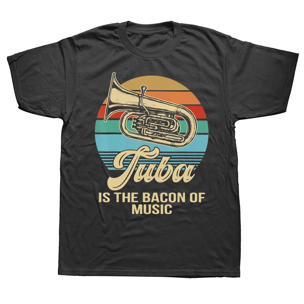 Funny Tuba Music Unisex Cotton Streetwear T-Shirt - Humor Loose Fit Short Sleeve