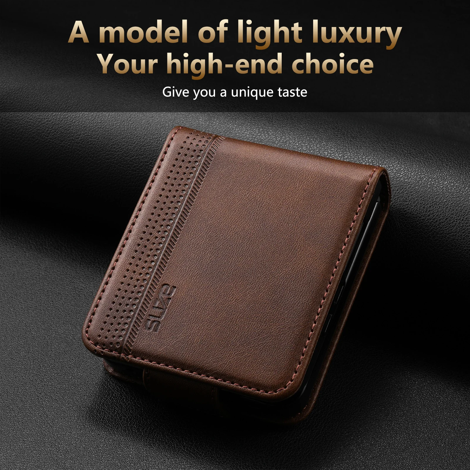 Luxurious Leather Card Slot Wallet Phone Case with Kickstand and Shockproof Back Cover