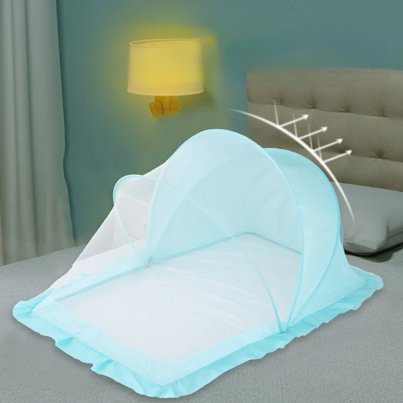 

Baby Crib Netting Draagbare Vouwen Babybed Netto Polyester Pasgeboren Slaap Reizen Bed Netting Play Tent Infant Mosquito Cover