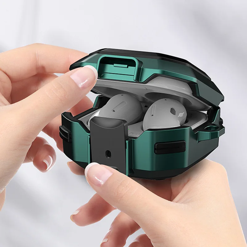 [Con Blocco Di Sicurezza] Custodia Per Armatura Per Samsung Galaxy Buds 2/Galaxy Buds Pro/Galaxy Buds Live Cover Con Portachiavi Custodia Samsung