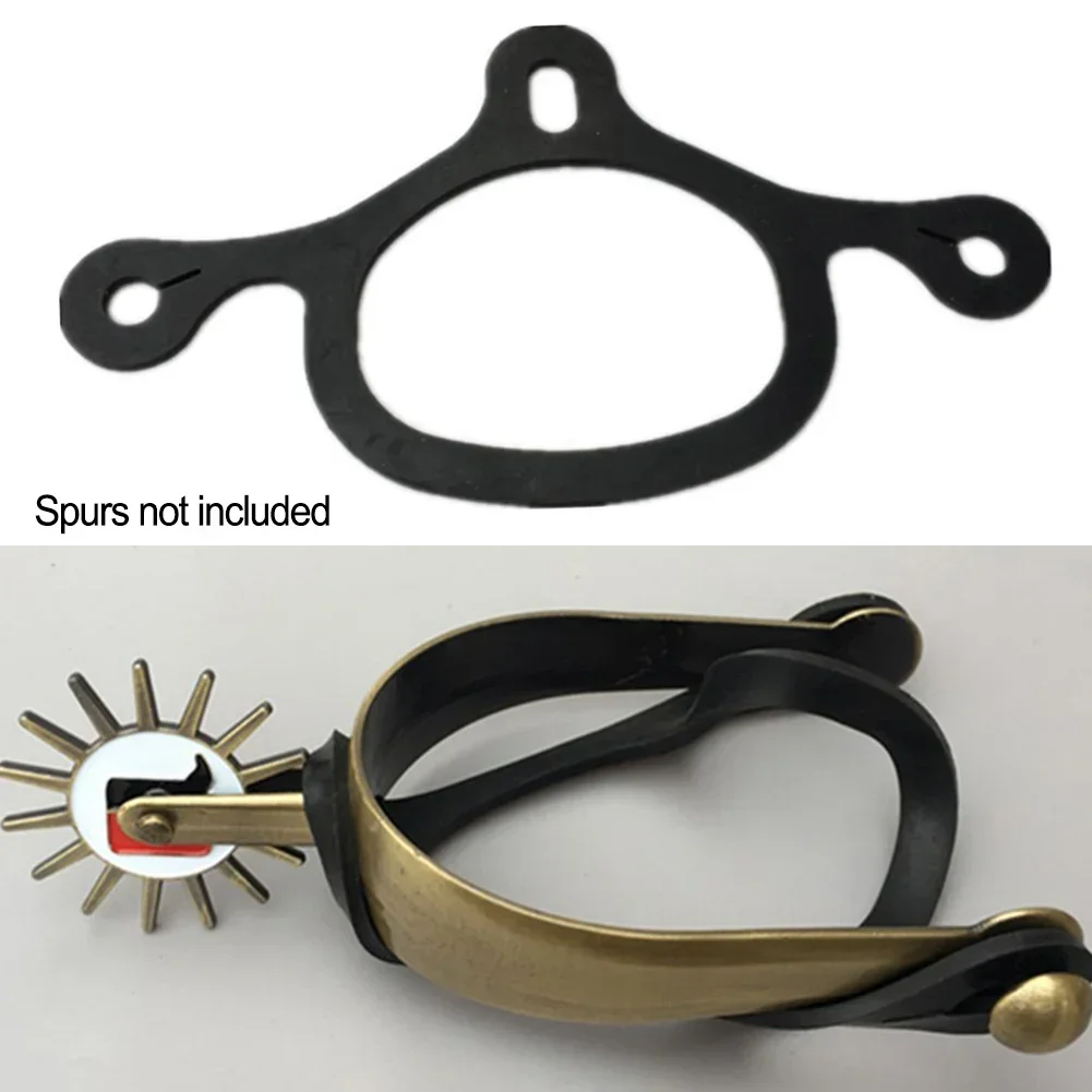 1 Pair Spurs Belt Tie Down Strap Rubber Spur Straps Western Protective Spur Strap Thickened Alloy Buckle Equestrian Equipment riding accessories