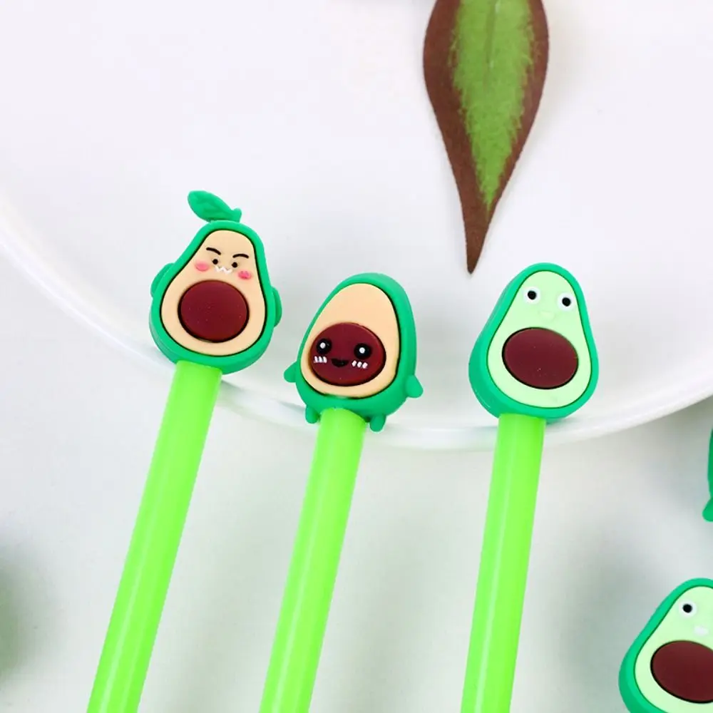 

Ручка гелевая для подписей, смешные креативные школьные принадлежности с милой лицом и выражениями зеленого цвета, нейтральные ручки, офисные принадлежности, подарок